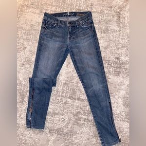 7 for all mankind gwenevere super skinny jeans size 25